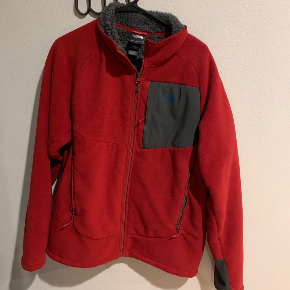 North Face Men’s Red Chimborazo Fleece Jacket Large